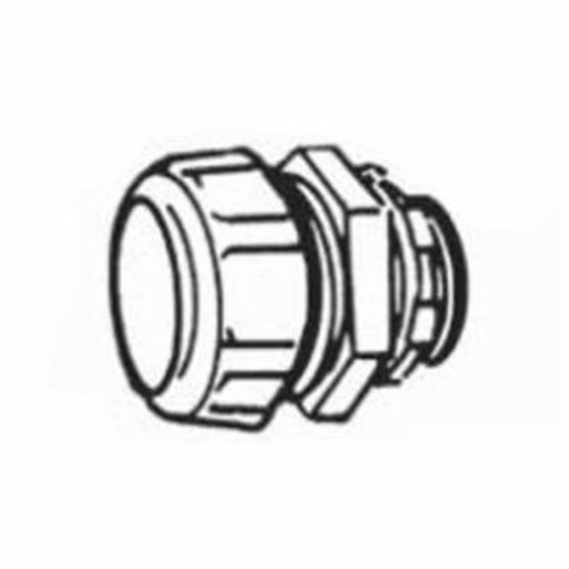 T&B® 5239 Non-Insulated Straight Liquidtight Conduit Connector, 3 in Trade, Steel, Electro-Plated Zinc/Chromate Coated